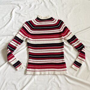 Y2K White, Blue and White Sweater Size Medium